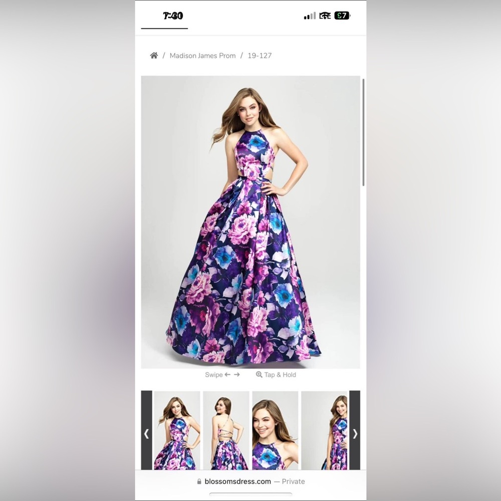 Madison James floral prom dress